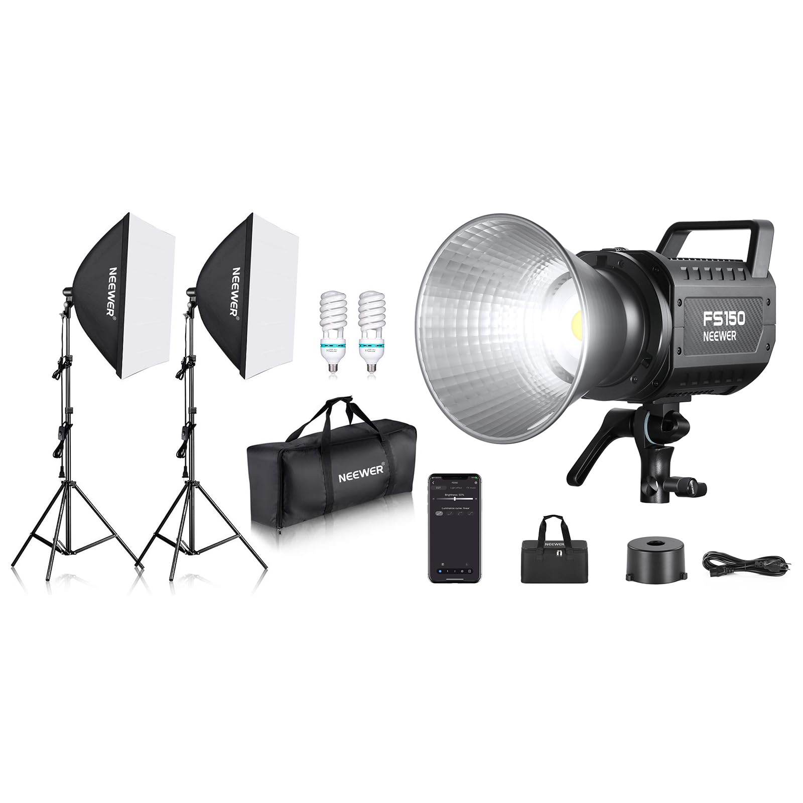 Amazon.com : NEEWER 700W Equivalent Softbox Lighting Kit with
